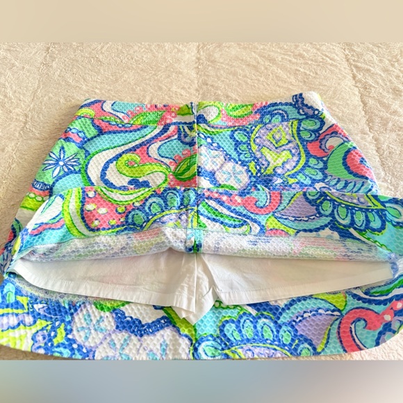Lilly Pulitzer “Conch Republic” Blue Pink Paisley Skort – Vintage Resort Wear - Picture 5 of 5